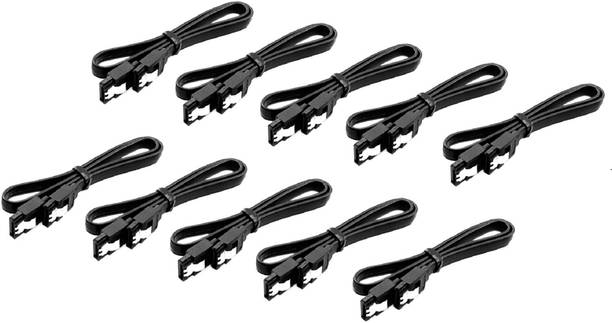 Steko Power Sharing Cable 0.15 m (10 Pieces) SATA Data Cable 6 Gbps Power Cable With Locking Latch