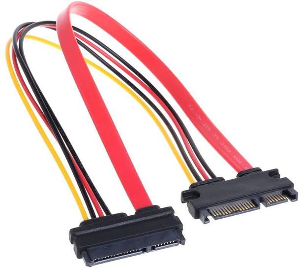 Paruht Power Sharing Cable 0.3 m Serial ATA SATA 22Pin (7+15) Male Plug to 22 Pin (7+15) Female Jack Connector