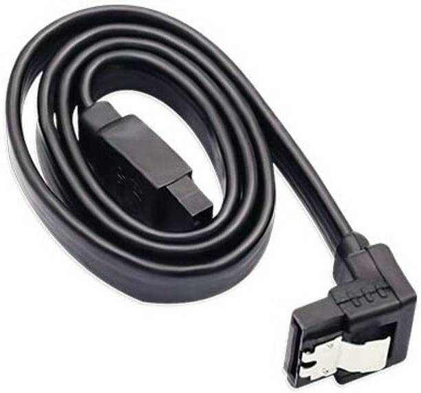 TAAPSEE Power Sharing Cable 0.4 m 1-Pack SATA Data Cable, 90 Degree Right Angle SATA III Cable with Locking Latch