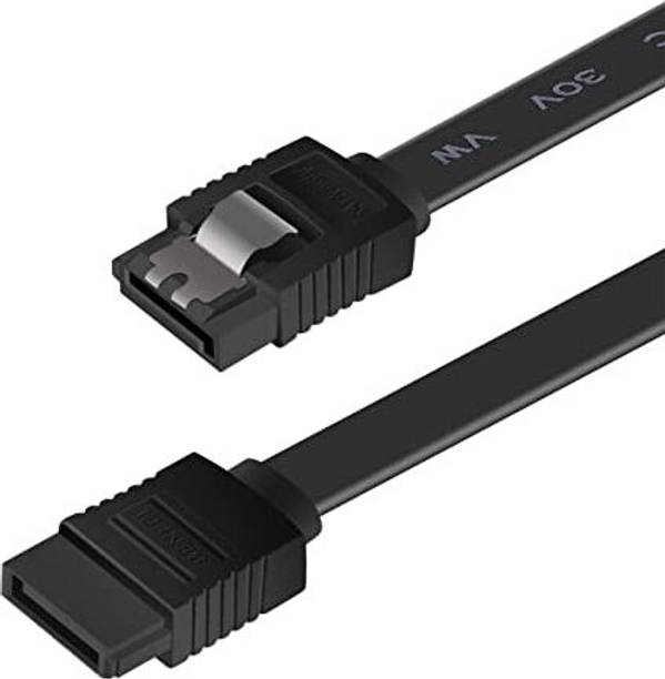 TAAPSEE Power Sharing Cable 0.45 m 1 Pack SATA Cable III 6Gbps Straight HDD SDD Data Cable with Locking Latch