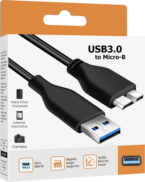 SANNO WORLD Power Sharing Cable 3 A 1.01 m Copper Braiding Top Quality USB 3.0 Cable for External HDD – Secure Transfers