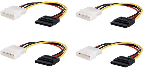 autoskills Power Sharing Cable 0.07 m 15 Pin SATA to 4 Pin Molex Power Cable Cord for SATA HDD & CD ROM Drives