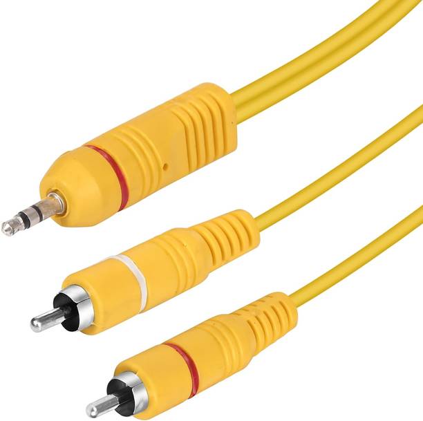 GADGEETI RCA Audio Video Cable 1.8 m 3.5mm Male to 2RCA Male Audio Stereo Cable for Smartphones