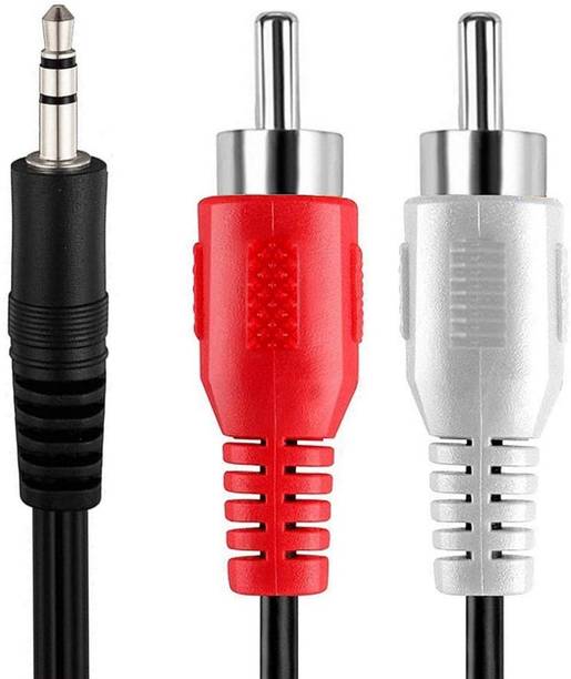 GADGEETI RCA Audio Video Cable 1.5 m 3.5mm Jack Stereo Audio Male to 2 RCA Male Cable AV Audio Video Cable TV-Out Cable