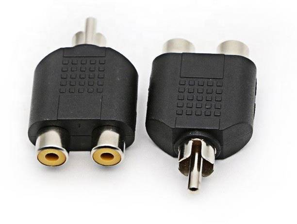 Imaashi RCA Audio Video Cable 0 m Audio Video Splitter Adapter - Connect 1 Source to 2 Devices with This RCA Male to 2 Female Y Cable- Pack of 2