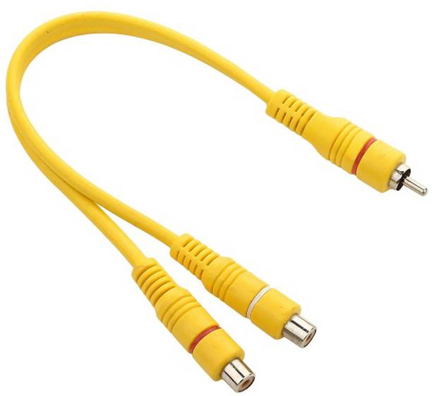 Imaashi RCA Audio Video Cable 5 A 0.1 m Premium RCA Splitter Cable – 1 Female to 2 Male Y Adapter for Subwoofer, Speaker, Sound System – Heavy-Duty Shielded Audio Extension Cord