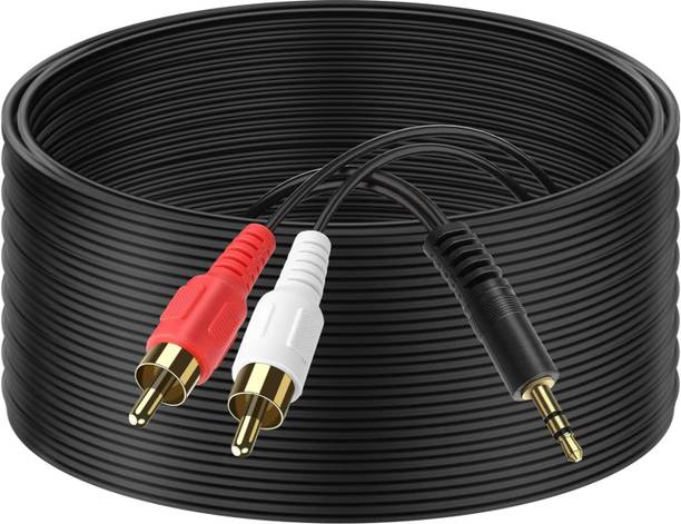 Lipzie RCA Audio Video Cable 1.5 m Premium 3.5mm Stereo Male to 2 RCA Male Audio Cable