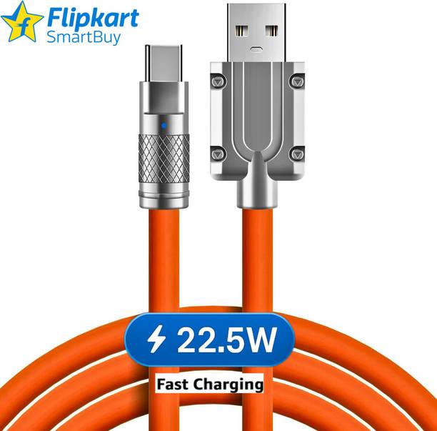 Flipkart SmartBuy USB Type C Cable 2 A 1 m 5X Thick Cable USB Type C 22.5W Fast Charging Type C Data Cable, Android Auto Car Cable for Quick Charging/Fast Charging Cable