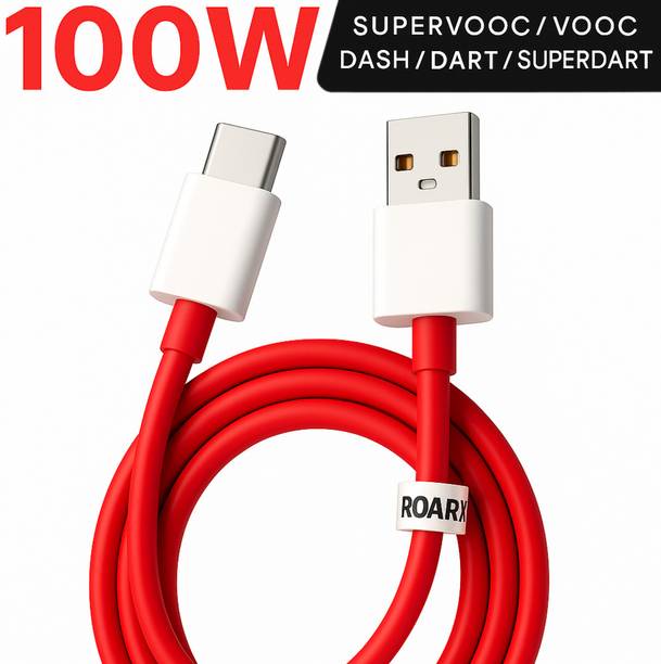 RoarX USB Type C Cable 10 A 1 m TPE 100 WATT VOOC/WARP/DASH/SUPERVOOC/SUPERDART CHARGER