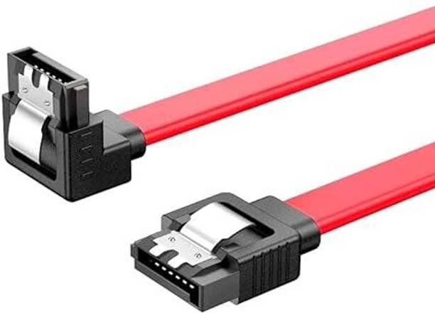Etzin SAS Cable 0.5 m SATA Cable III 6Gbps Straight HDD SDD Data Cable with Locking Latch 16 inches (RED, 1) EPL-1196CC