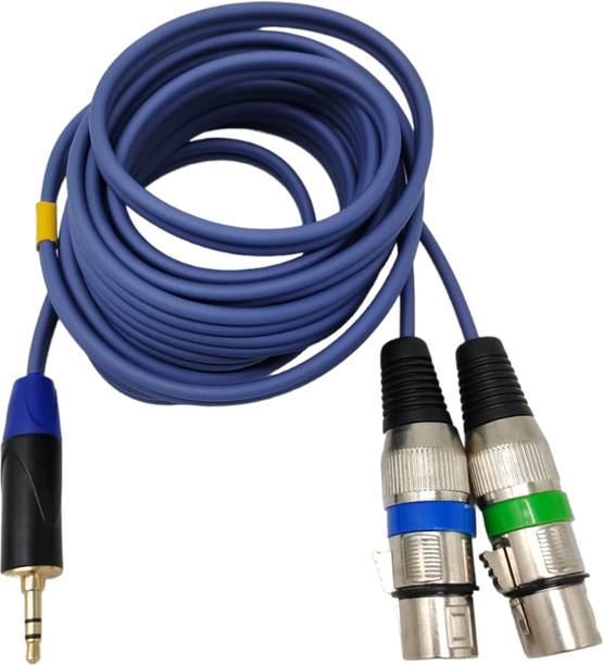 TZ SMART Stereo Audio Cable 1.5 m 3.5mm 1/8 Inch TRS to 2 XLR Cable, Male to Female Aux to Dual XLR Breakout Cable
