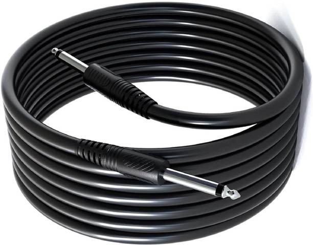 Hybite Stereo Audio Cable 5 m 6.35Mm To 6.35Mm Jack Mono To Mono Audio Instrument Cable For Mixer, Electric Guitar, Amplifier, Speaker 6.35Mm Male Record Line
