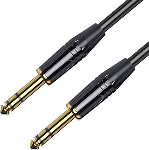 EKAAZ 6.35mm TRS Plug, Stereo Quarter inch TRS Male Cable for Power Speaker12231 Straight TRS Patch Cable