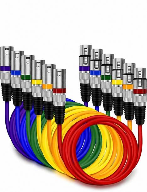 CAPLIC Stereo Audio Cable 1.5 m Copper Braiding XLR Male to XLR female ((pack of 6)