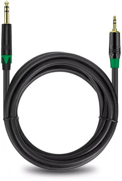 EKAAZ Stereo Audio Cable 3 m 1/8 to 1/4 Stereo Cable 3.5mm TRS to 6.35mm Audio Cable Guitar to Aux Male Cable