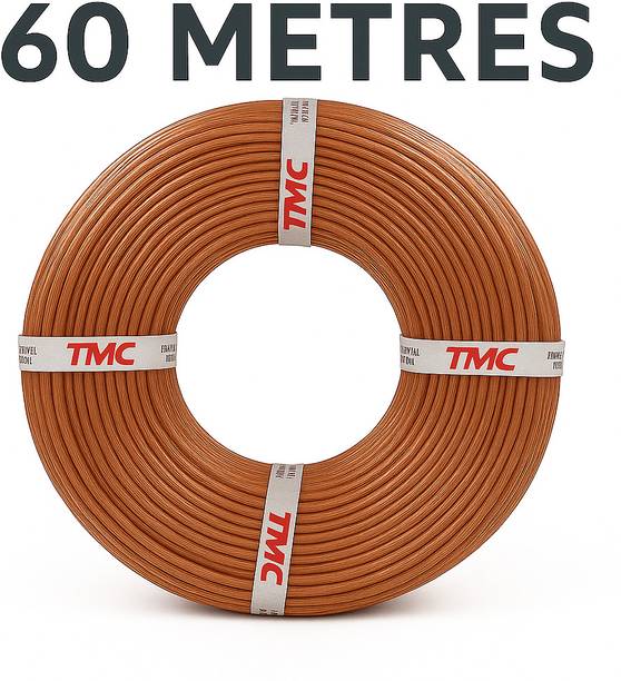 TWC Stereo Audio Cable 60 m 16 Gauge/AWG Speaker Wire Oxygen-Free Copper 2 Conductors Audio Speaker Cable (60 Meter)