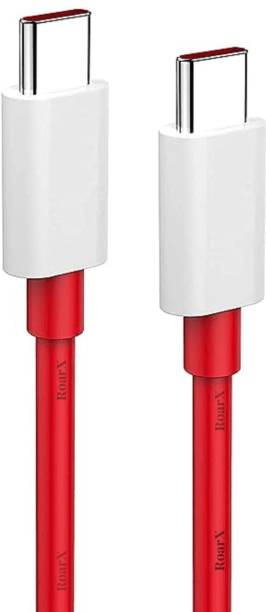RoarX Type C 6.5 A 1 m 65W Type-C to C Original DART/VOOC/DASH OnePlus Wrap Dash Fast Type C Data Cable, C to C Cable for OnePlus 9 OnePlus 9 Pro OnePlus 7 Pro OnePlus 7T OnePlus 7T Pro OnePlus 8 OnePlus 8T OnePlus 8 Pro, OnePlus Nord N10, OnePlus Nord 2 5G, OnePlus 7 OnePlus 6T OnePlus Pad, OnePlus 11, OnePlus 10 Pro, OnePlus Nord N20, OnePlus Nord 2T 5G, OnePlus 11, OnePlus 11 PRO , OnePlus 11R OnePlus 6T | Oneplus 7 | Oneplus 7T | Oneplus 7T Pro | Oneplus 6 | Oneplus 6T | Oneplus 5T | Oneplus 5 | Oneplus 3T | Oneplus 3 || Realme 7 Pro| Realme X2 Pro| Realme 6| Realme 7| Realme 8| Realme X3 | Realme 7i | Oppo Reno | Oppo 2 | Oppo 2Z | Oppo 2F | Oppo Reno 10x Zoom | Oppo k3 | Flash Charger Fast Charging Type C Data Cable