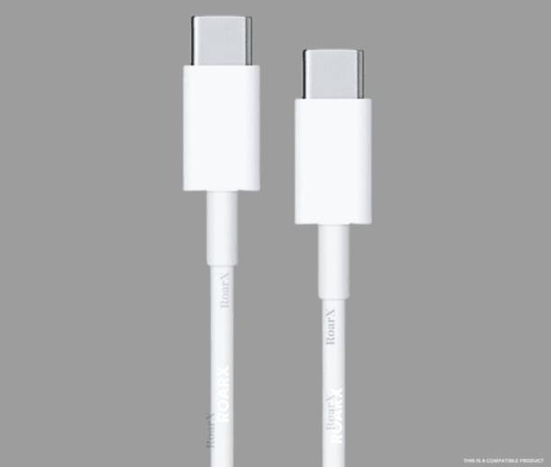 RoarX Type C 6 A 1 m TPE C to C cable fast Charging for Samsung A05 Original type c to c cable