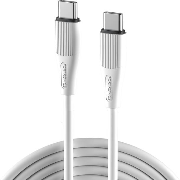 Portronics Type C 3 A 1 m Silklink 3A Type C to Type C Fast charging Cable for Type C Devices, Premium Silicon Cable