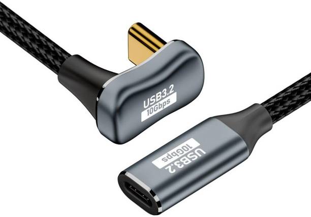 WEFLY Type C 0.5 m 10Gbps 100W USB-C USB 3.1 Type C Male to Male Extension Data Cable Opposite U Shape Back Angled