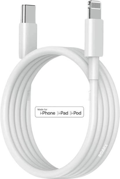 RoarX Lightning Cable 1 m PVC Lightning to Type C PD Fast Charging for iPhone, iPad, Airpods