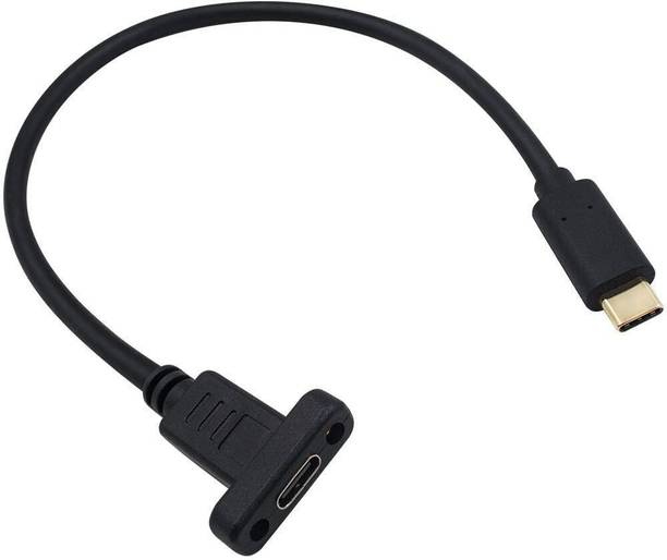 VOOCME Type C 2 A 0.3 m NA USB 3.1 Type-C Male to Female Extension Cable, USB C Panel Mount 10Gbps