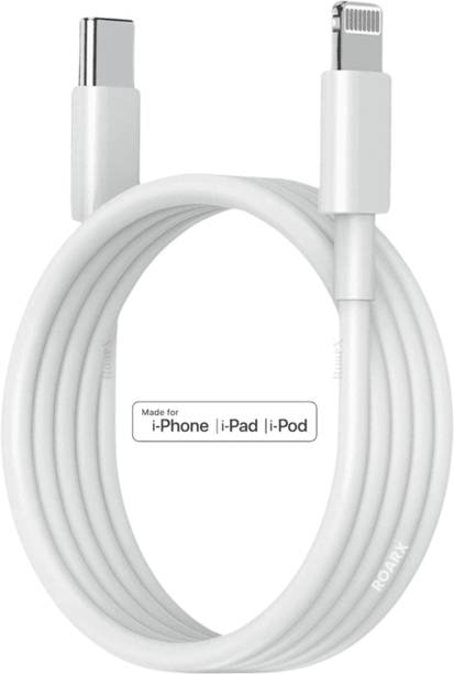 RoarX Lightning Cable 3 A 1 m PVC 20 Watt PD Original C to Lightn