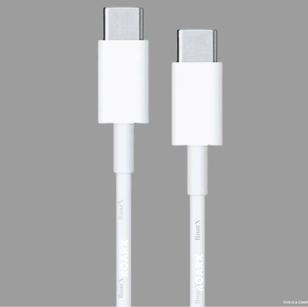 RoarX Type C 6 A 1 m TPE c to c cable Fast Charging for Samsung M34 5G A54 A23 S23 F34 S22 F54 A14 F14 F23 Original type c to c cable