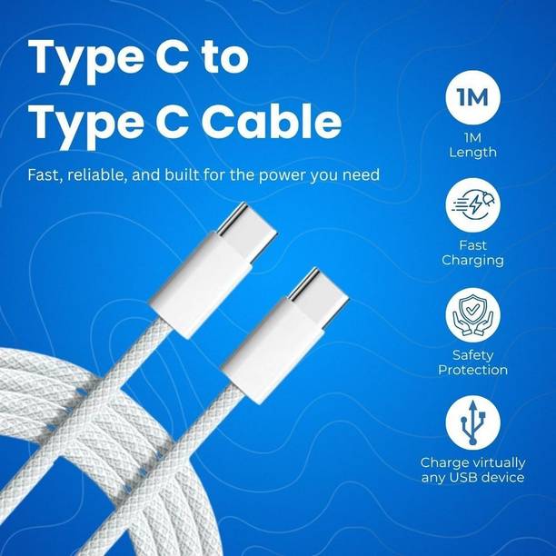 TechZen Type C 5 A 1 m Tech Nylon Braided Original 60W USB-C to Type C PD Charging Cable