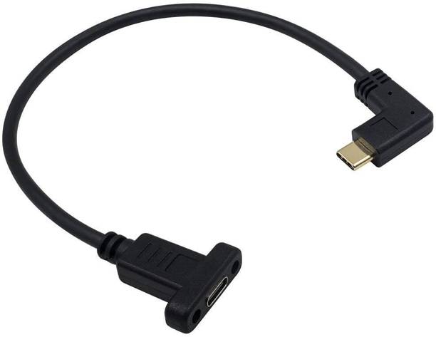 VOOCME Type C 0.3 m NA USB 3.1 Type-C Male to Female Extension Cable, USB C Panel Mount 10Gbps