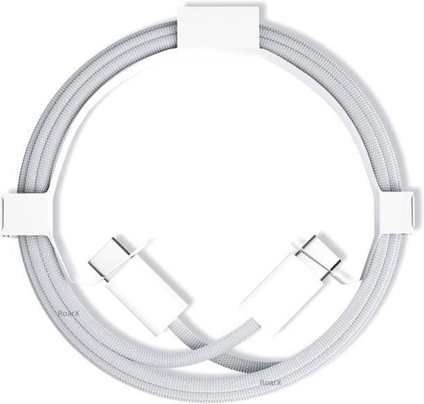 RoarX Type C 6 A 1 m Nylon Braided iphone 15 15 pro 15 pro max original data cable type c compatible for apple iphone 15 15 pro 15 pro max 15 plus nylon braided
