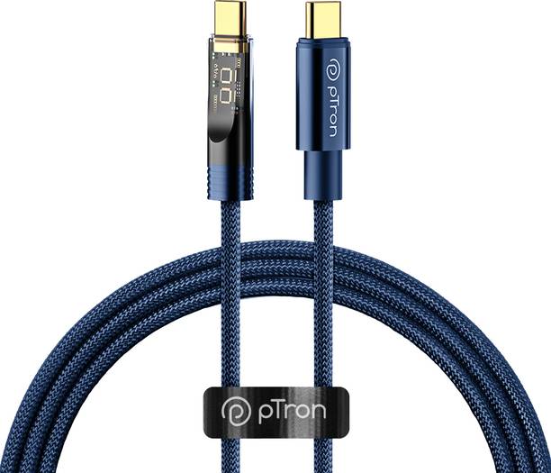 PTron USB Type C Cable 6 A 1 m Unbreakable Nylon Braided Pace