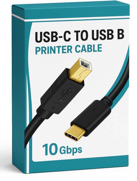 HexaGear Type C 3.1 A 1.5 m COPPER BRAIDING USB C to USB B Cable for Printer, Scanner – Easy Plug & Play