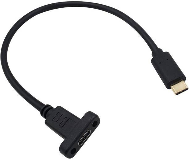 TECHGEAR Type C 0.2 m Type C Extender Cable for Data & Sync (Straight USB C Male to Female)