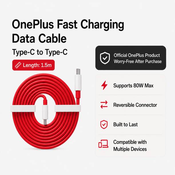 OnePlus Type C 8 A 1.5 m Official authentic product SUPERVOOC Type-C to Type-CCable