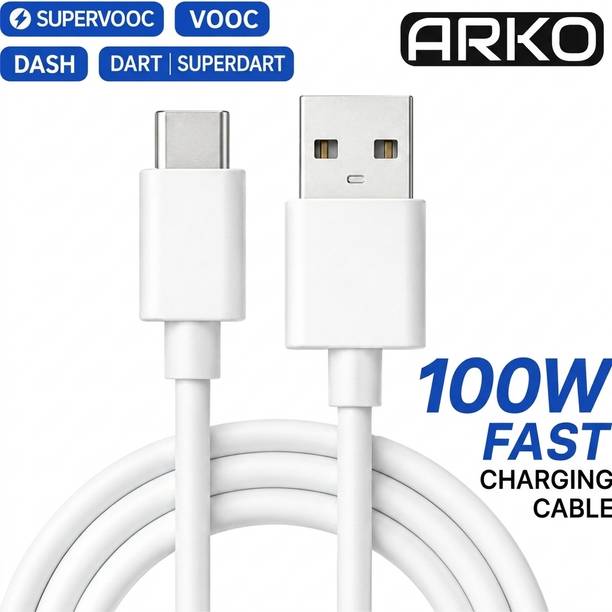 Arko Type C 1 m 65W/10V-6.5A DART/VOOC/SUPERDART/SUPERVOOC SUPER FAST CHARGING CABLE