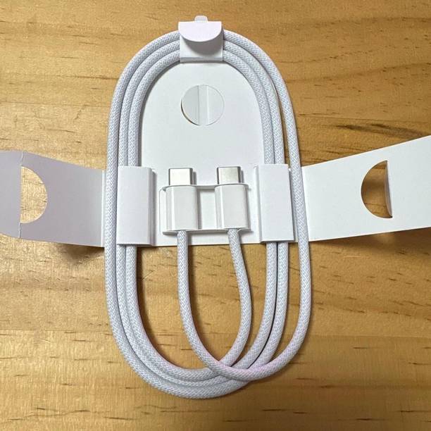 VOOCfiT Type C 6 A 1 m COPPER BRAIDING 60W Fast Charging C2C Cable l PD Charger for Phone 15, 16, 17 & 35W FASTcharge