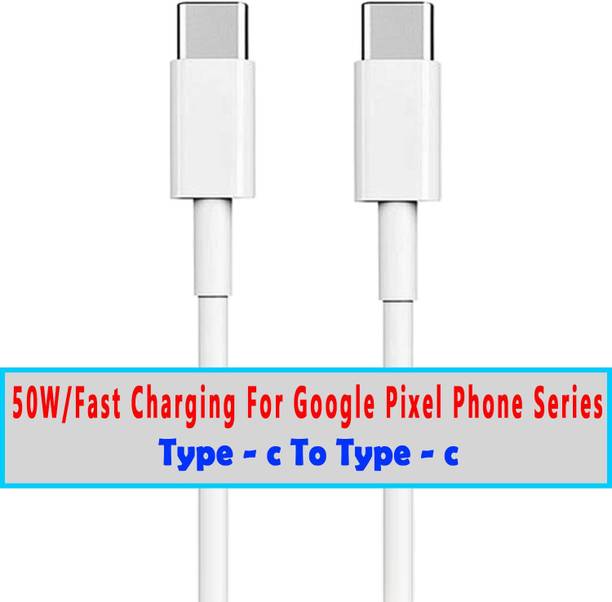 WAALZOX USB Type C Cable 5 A 1.01 m TYPE-C TO TYPE-C 50W_5A FAST CHARGING CABLE SUPPORT GOOGLE PIXEL 9 / PIXEL 8 / PIXEL 7 / PIXEL 6 / PIXEL 5 / PIXEL 4 / PIXEL 3 SERIES