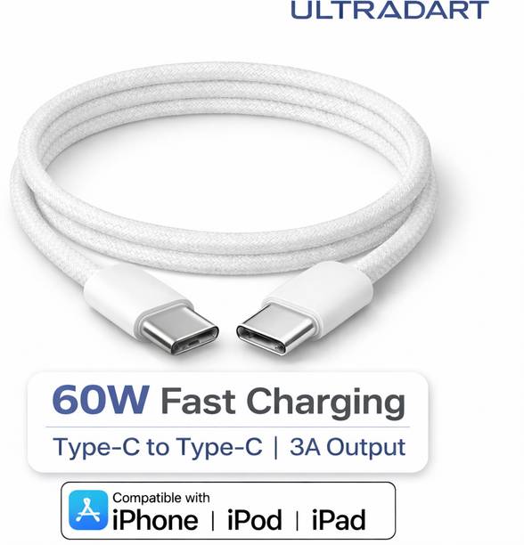 ULTRADART USB Type C Cable 3 A 1.01 m user friendly Braided 60W Braided USB-C charging Cable for i15/15 Pro/ 15 Pro Max