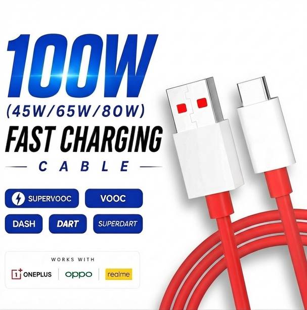 ULTRARAPID USB Type C Cable 8 A 1 m Aluminum Mylar Foil Shielding, 100W/80W data cable type c 65W-10W VOOC/WARP/DASH/DASH/SUPERVOOC/SUPERDART CHARGER CABLE