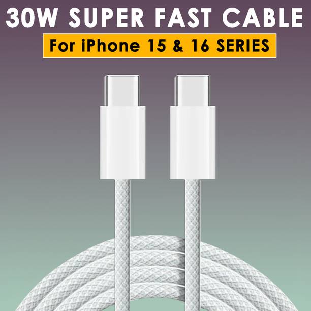 Safa USB Type C Cable 3 A 1 m 30W Type-C To Type-C Super Fast Charging Cable.