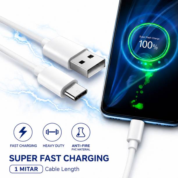 vivo USB Type C Cable 3 A 1 m Aluminum Foil Type C Quick Charge Wire