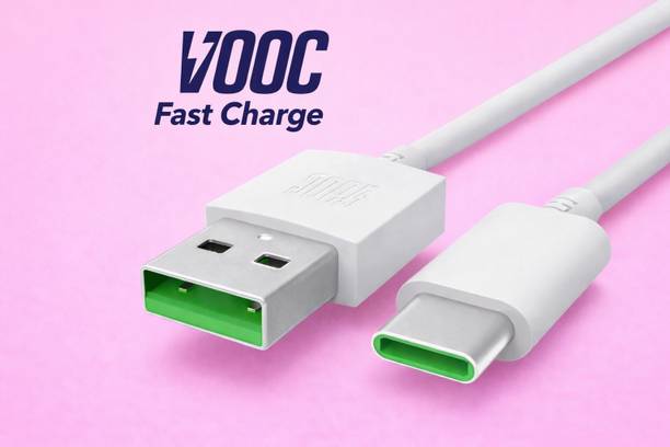 Tart USB Type C Cable 3 A 1 m Original Type C VOOC Fast Charging Cable | Fast Charger for Oppo Reno 11/10/8/7/6/5, Reno Z/Reno Lite/Reno Neo, Realme X/XT/X2/X2 Pro/5/6/6T
