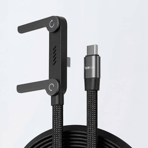 Walta Elite USB Type C Cable 1.5 m Braided 240w Cable with built in stand. 480Mbps Data Transfer Speed