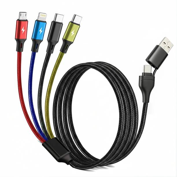 Verilux USB Type C Cable 1.2 m Copper Braiding 6 in1 Multi Device Charging Cable