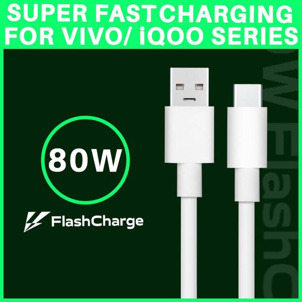 BUXER USB Type C Cable 2 A 1.02 m 80W - 8A Super Fast Charging Cable For FlashCharge, SuperVooc, Vooc, Dart, Warp, Dash, Turbo,
