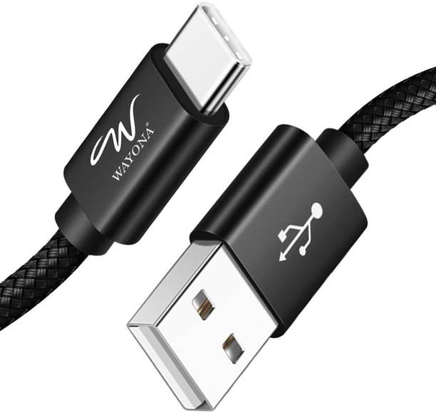Wayona USB Type C Cable 1 m USB C Cable 65W Nylon Braided Type C Fast Charging Charger Lead