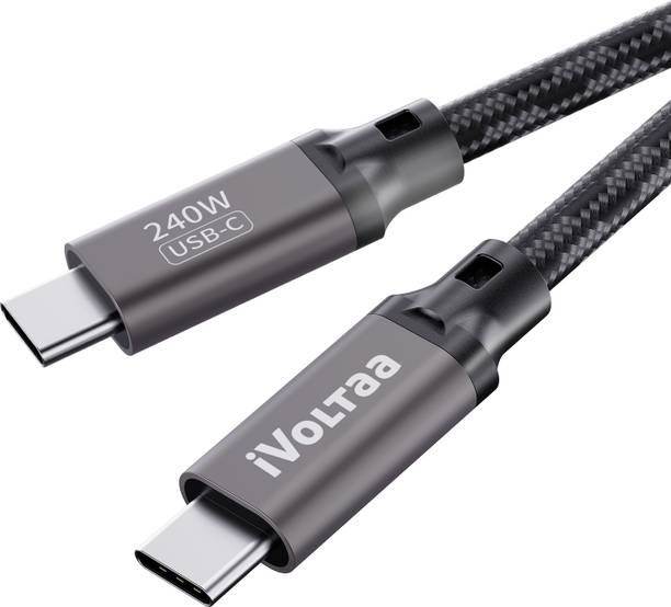 iVoltaa USB Type C Cable 5 A 1 m 240W PD 3.1 USB C to USB C Cable, Braided Type C Fast Charging Cable [48V - 5A ]
