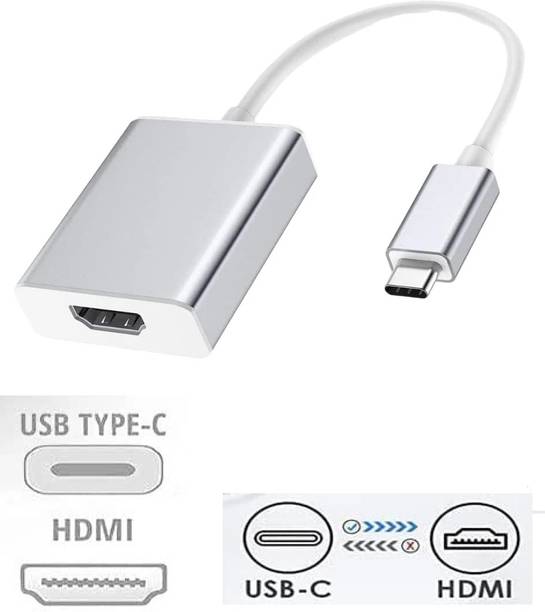 GoodsBazaar USB Type C to HDMI USB Male to Female Display Port DP Converter Cable Adapter Combo Set