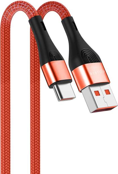 Bestor USB Type C Cable 2 A 1 m USB C Cable 5A Fast Charging, USB-A to USB-C Cable Nylon Braided Charger Cord for OnePlus, Samsung Galax S10 S9 S20, Mi and More (1M)